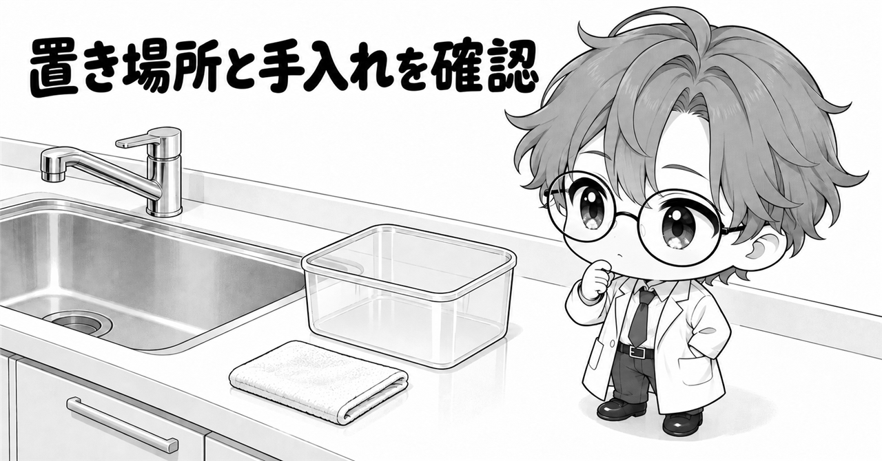 置き場所と手入れを確認