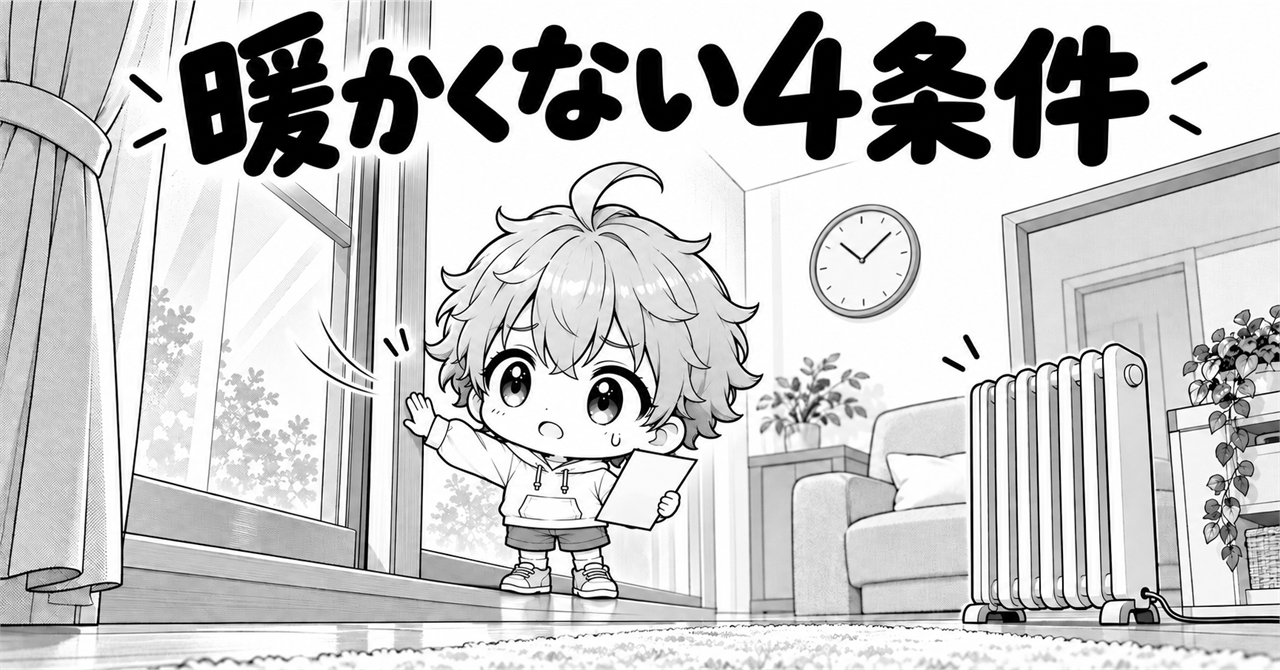 オイルヒーターが暖かくないときに確認する4つの部屋と運転条件